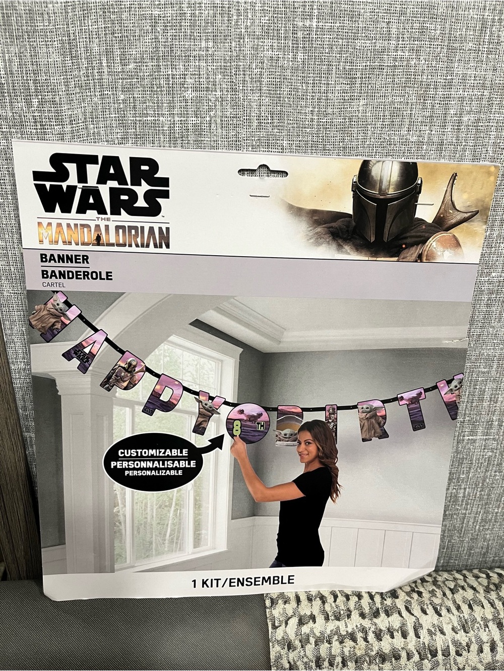 Star Wars The Mandalorian Party Happy Birthday Banner